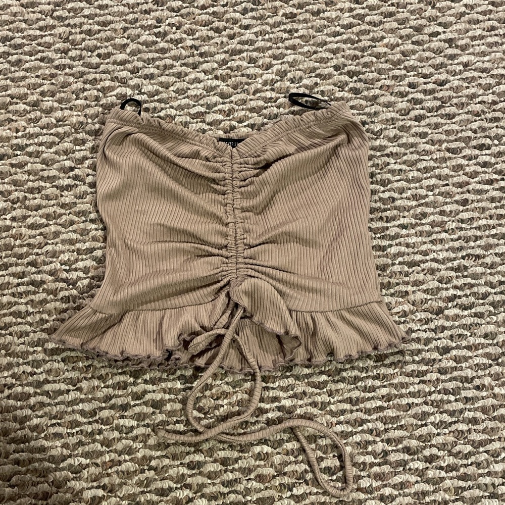 forever 21 brown/tan crop top